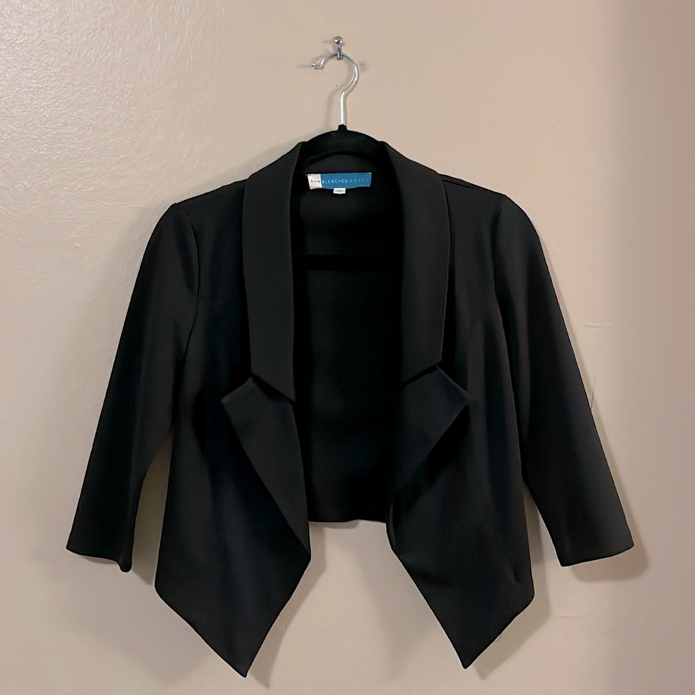 Sun Bleached Abbey Black Cropped Blazer S